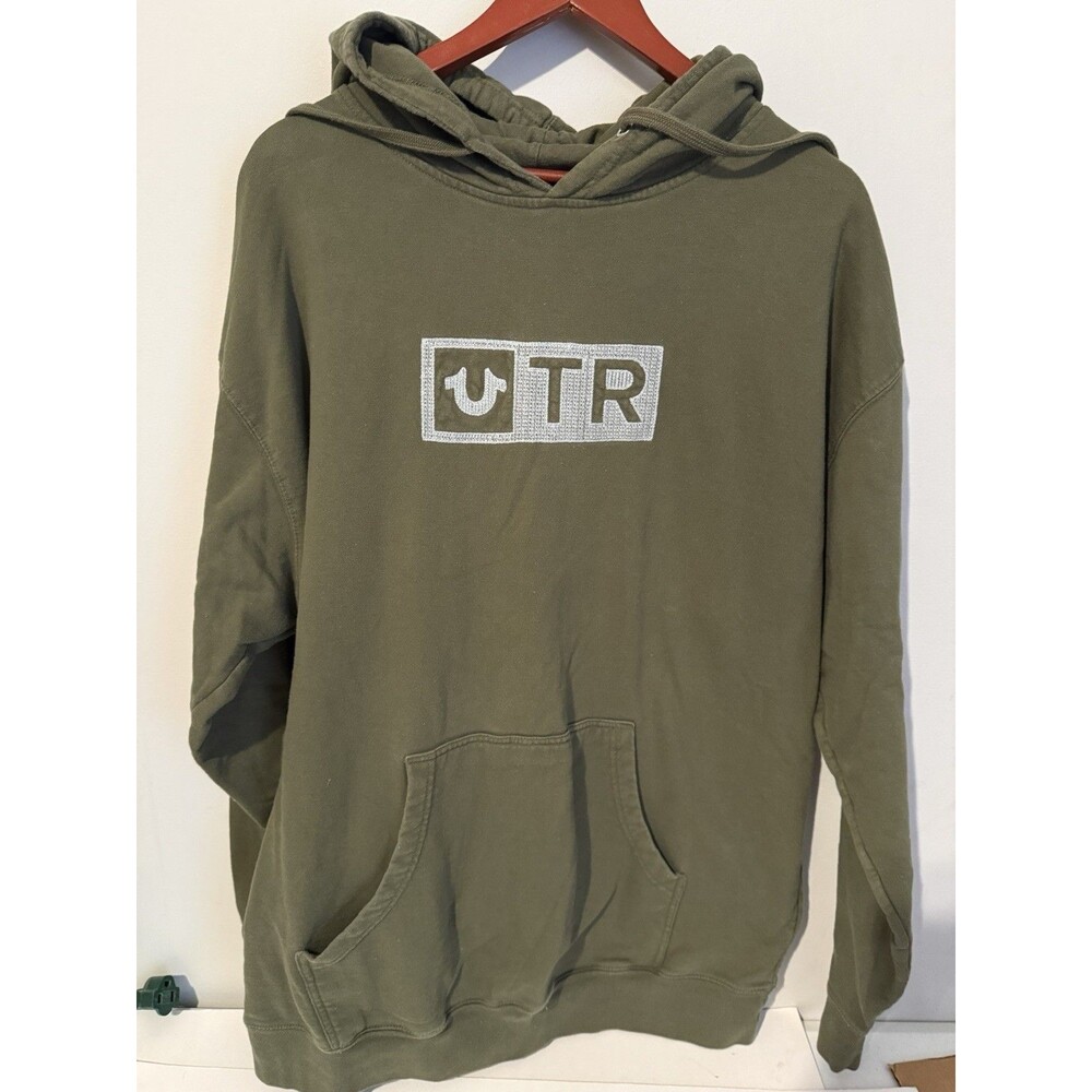 True Religion Men's Hoodie Hunter Green. Large
